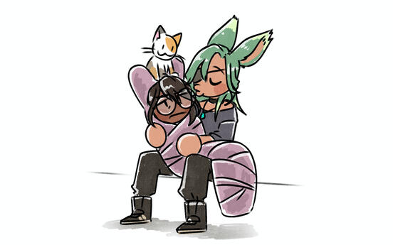 Art by healinggremlin! A birthday gift from my dearest friend Asbel.